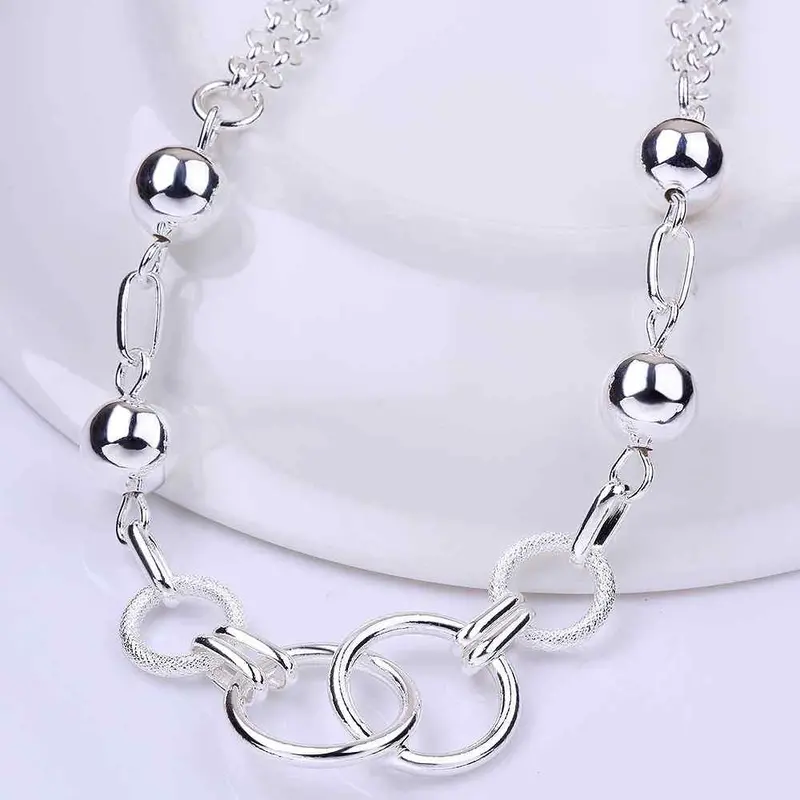 Floating Charms Silver Plated Necklace Pans And Shin Multi-Layer Necklaces Jewelry139 1