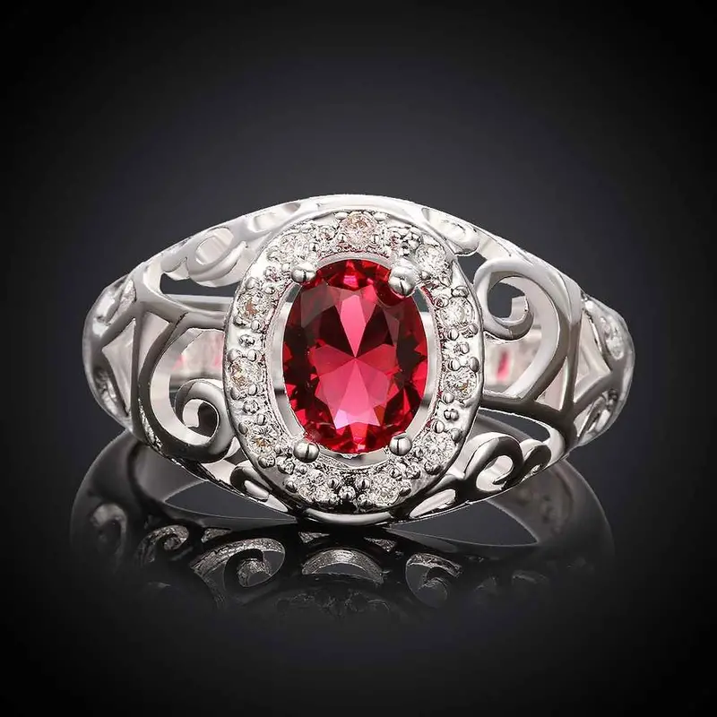 Floating Charms Silver Rings For Men Inlaid Stone Hollow Aliancas Love Fspr  2 1