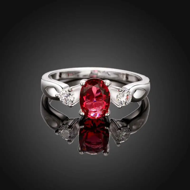 Floating Charms Silver Rings Insets Gem Anel Masculino Ruby Jewelry1 7 1