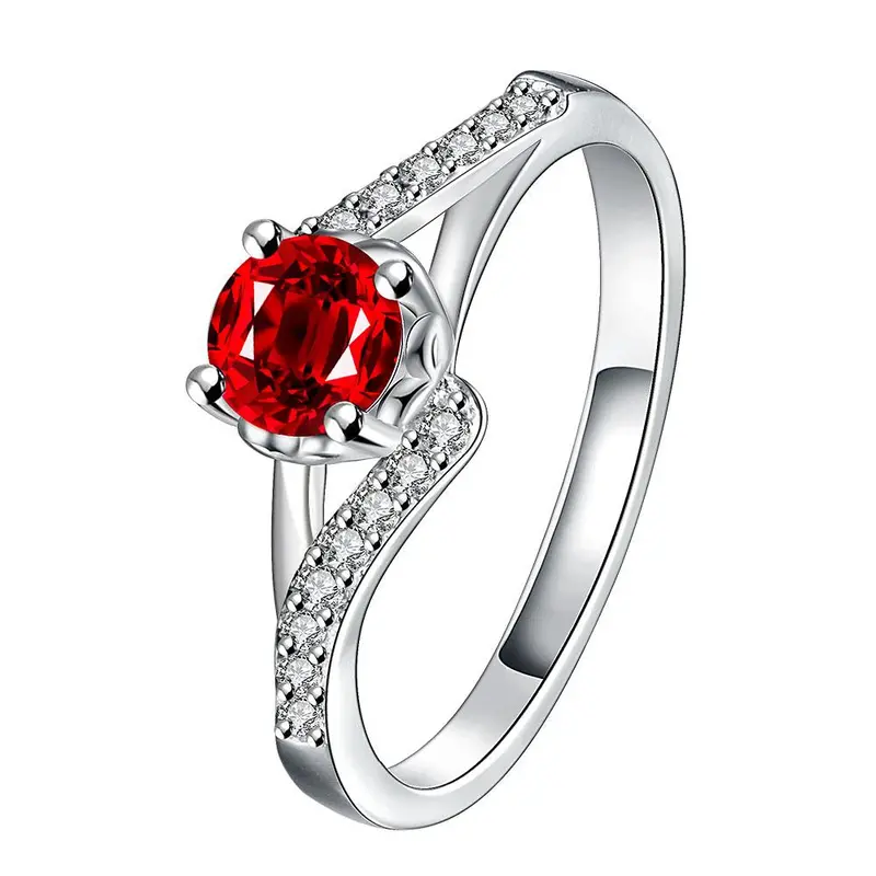 Floating Charms Silver Rings Insets Gem Anel Masculino Ruby Jewelry1 7 10