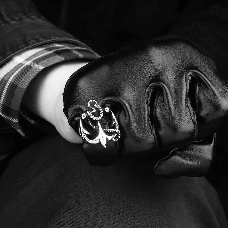 Floating Charms Stainless Steel Rings Ox Horn Anel Masculino Mayar 9 2