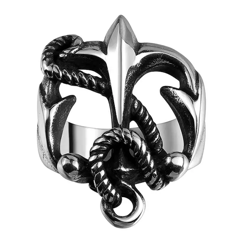 Floating Charms Stainless Steel Rings Ox Horn Anel Masculino Mayar 9 4