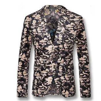 Floral Blazers Jackets Coats Dress Suits Herren Anzug Casual Slim Fit Single Button Style Blazers Jackets 1