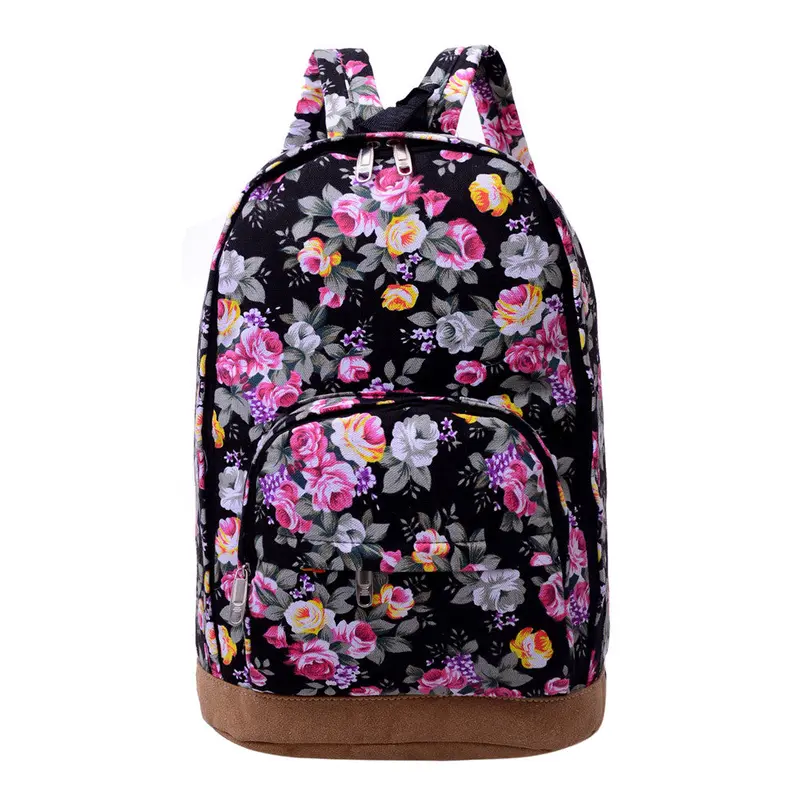 Floral Printing Backpack Women Preppy Style School Bags Women Rucksack Travel Satchel Bags Mochila Feminina Canvas Backpack 1