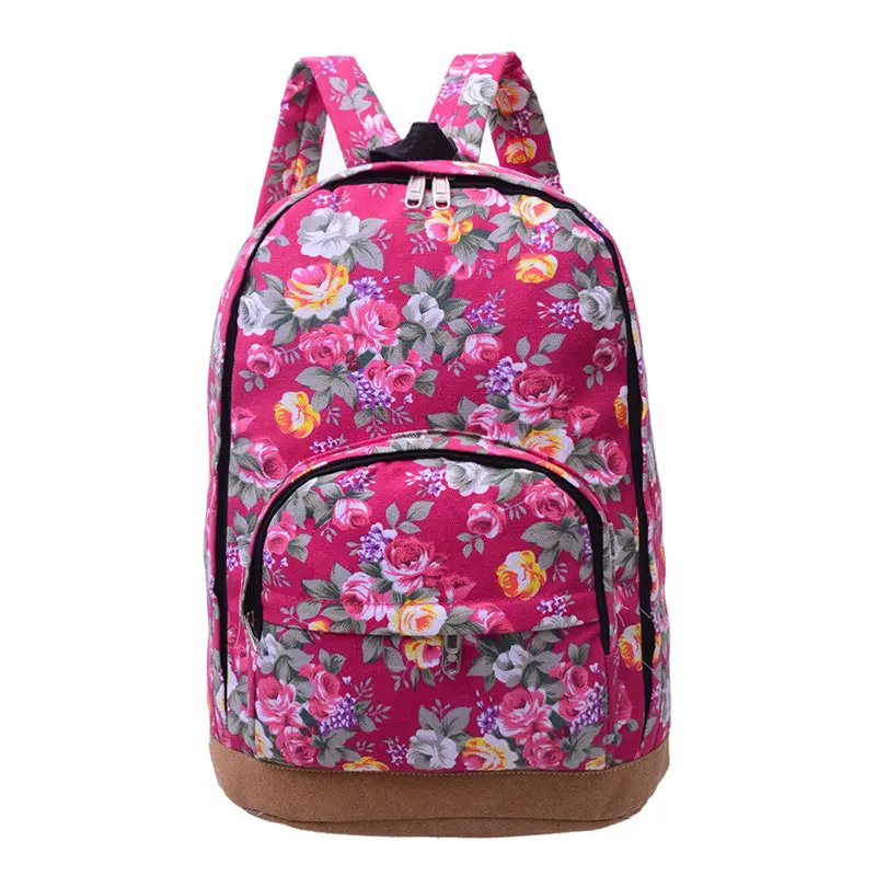Floral Printing Backpack Women Preppy Style School Bags Women Rucksack Travel Satchel Bags Mochila Feminina Canvas Backpack 2