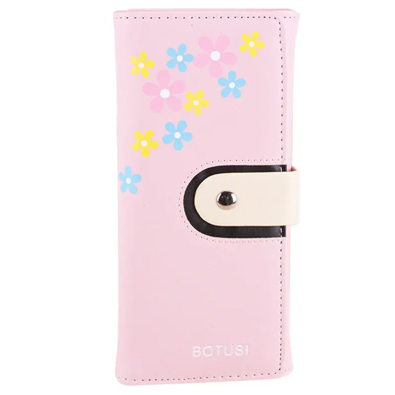 Floral Purse Clutch Button Wallet Bag Hbag Card Holder 5