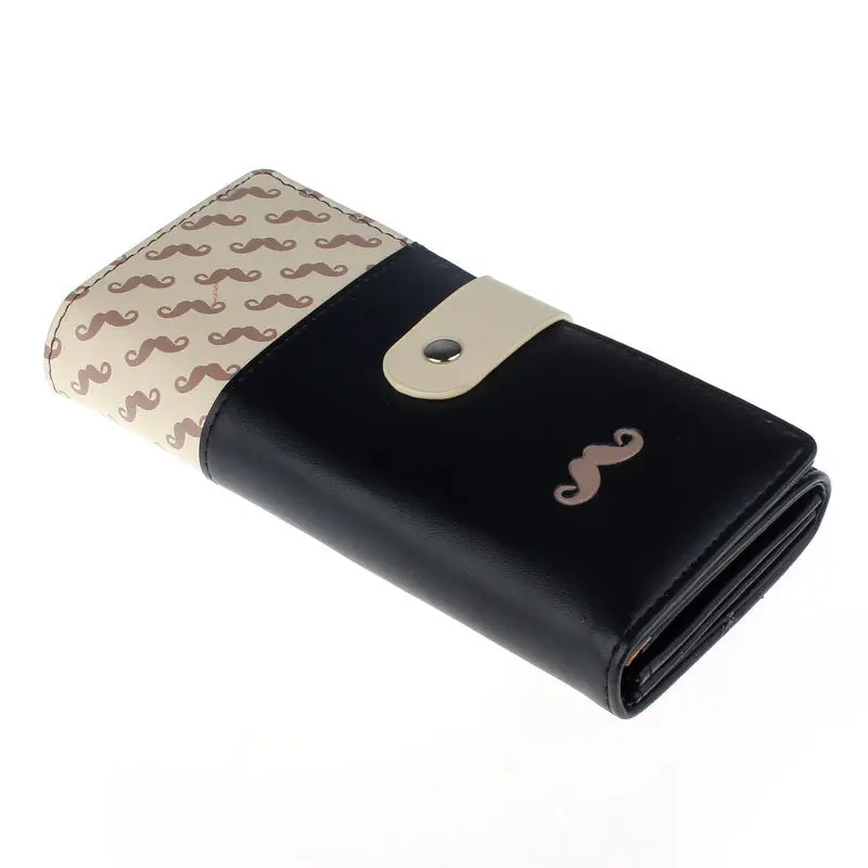 Floret Pattern Retro Matte Stitching Wallet Long Card Holder Purse 3