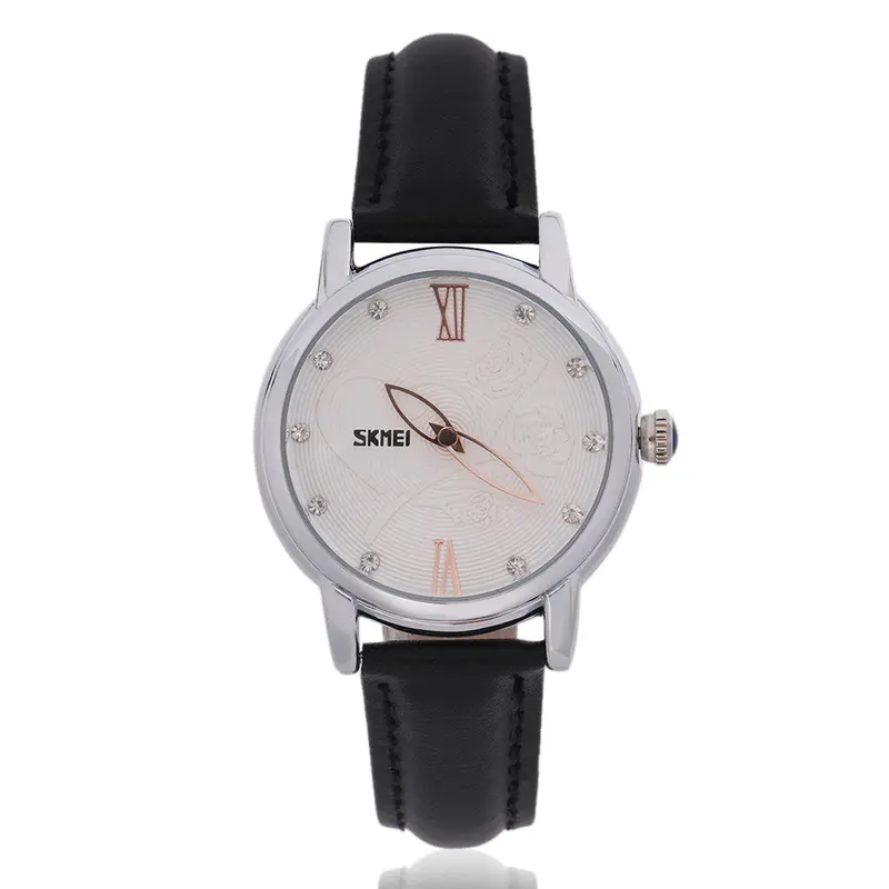 Flower Rosecamellia Pattern Wristwatches Quartz Leather Band Dress Watchrelogio Feminino 1