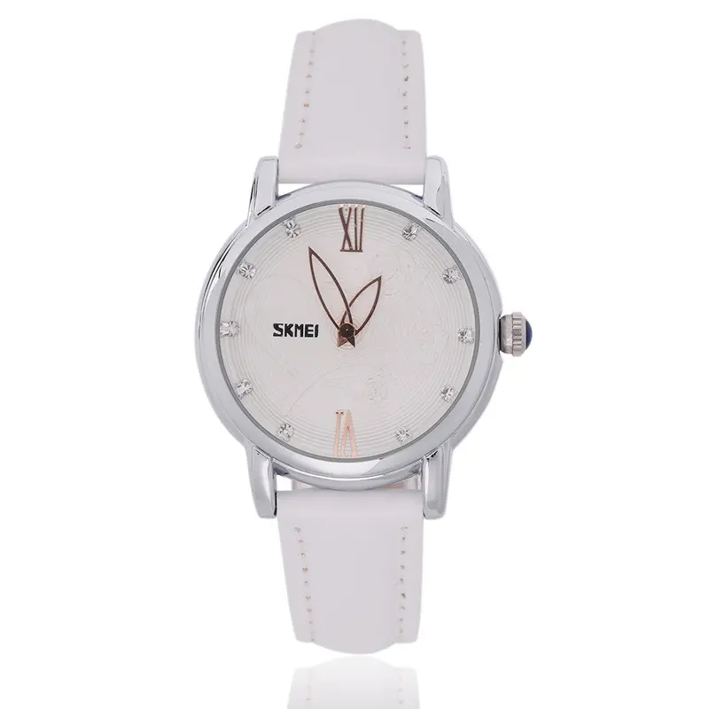Flower Rosecamellia Pattern Wristwatches Quartz Leather Band Dress Watchrelogio Feminino 2