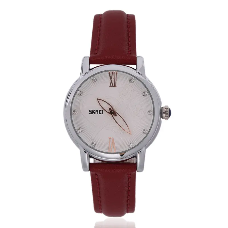 Flower Rosecamellia Pattern Wristwatches Quartz Leather Band Dress Watchrelogio Feminino 3