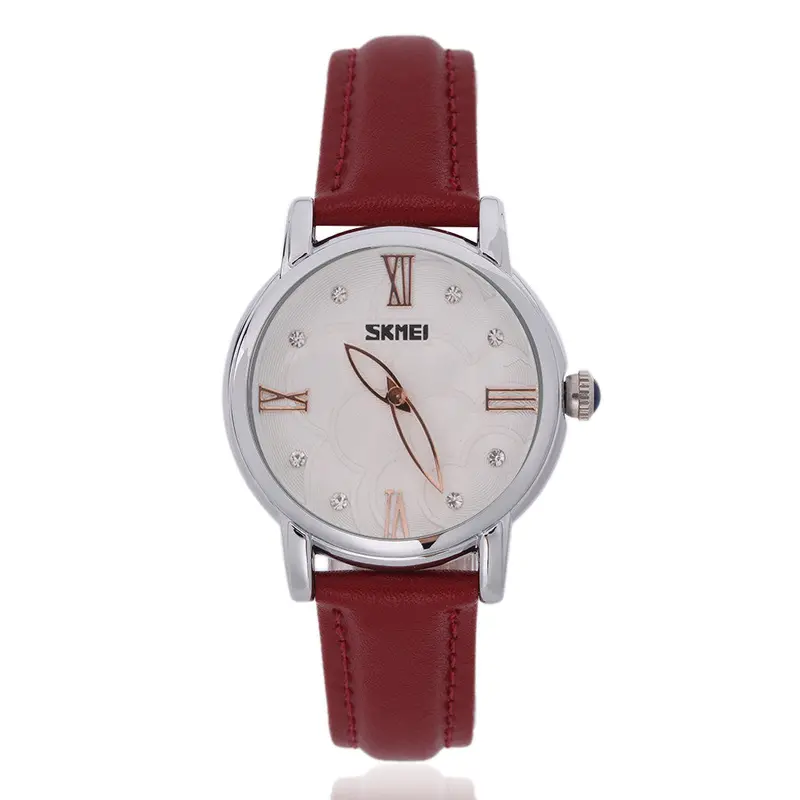 Flower Rosecamellia Pattern Wristwatches Quartz Leather Band Dress Watchrelogio Feminino 6