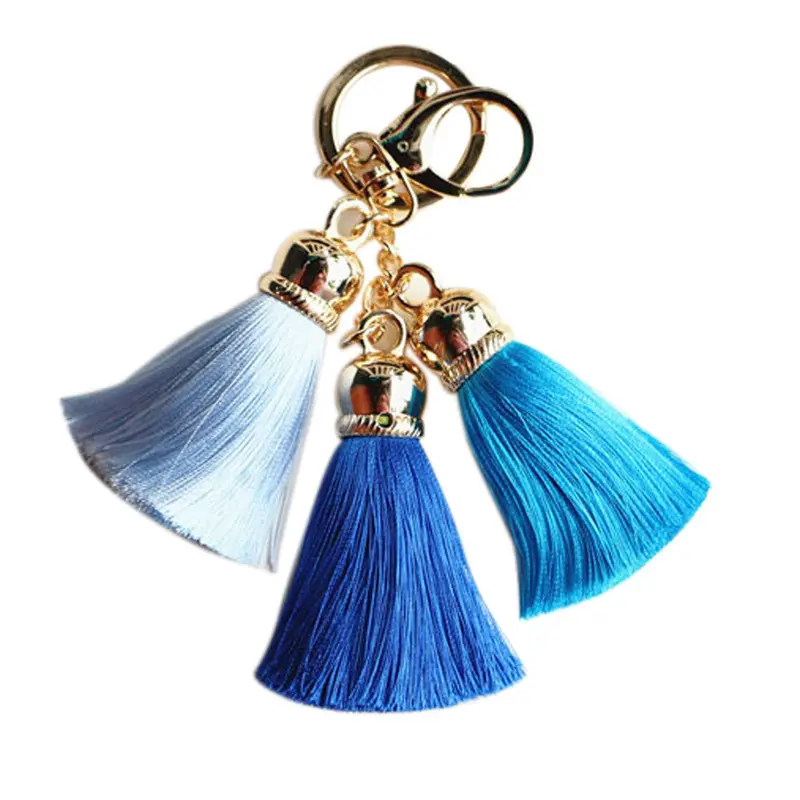 Fluffy Keychain Ice Silk Tassel Pompom Car Keychain Handbag Bags Key Ring Interesting Things Cool Gifts For Women Feida 2