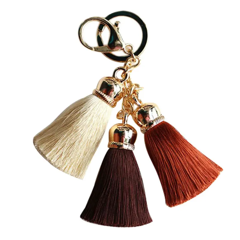 Fluffy Keychain Ice Silk Tassel Pompom Car Keychain Handbag Bags Key Ring Interesting Things Cool Gifts For Women Feida 3