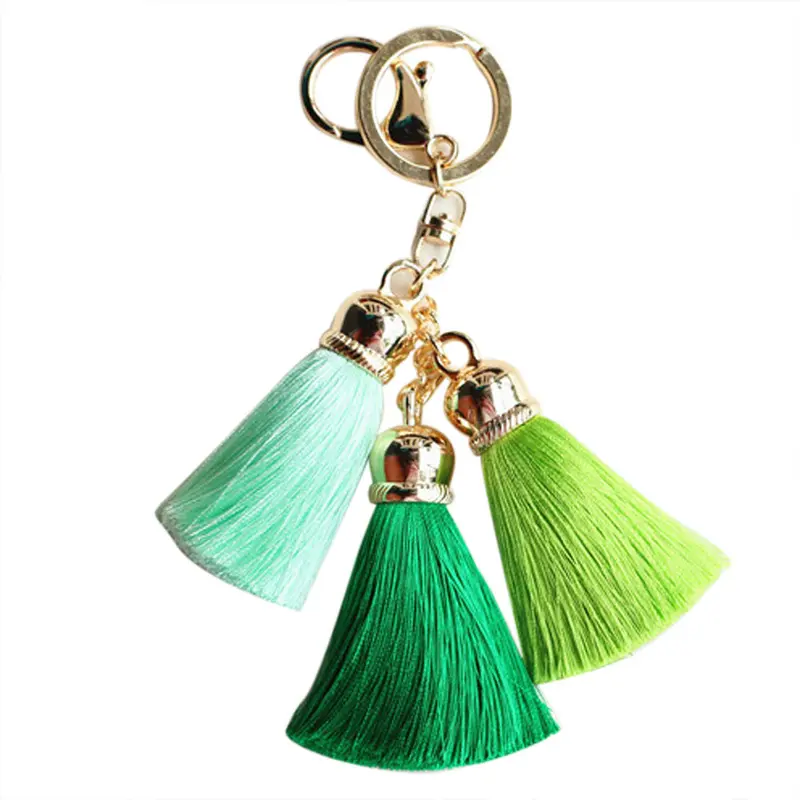 Fluffy Keychain Ice Silk Tassel Pompom Car Keychain Handbag Bags Key Ring Interesting Things Cool Gifts For Women Feida 4