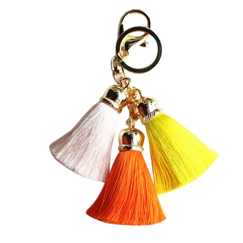 Fluffy Keychain Ice Silk Tassel Pompom Car Keychain Handbag Bags Key Ring Interesting Things Cool Gifts For Women Feida 7
