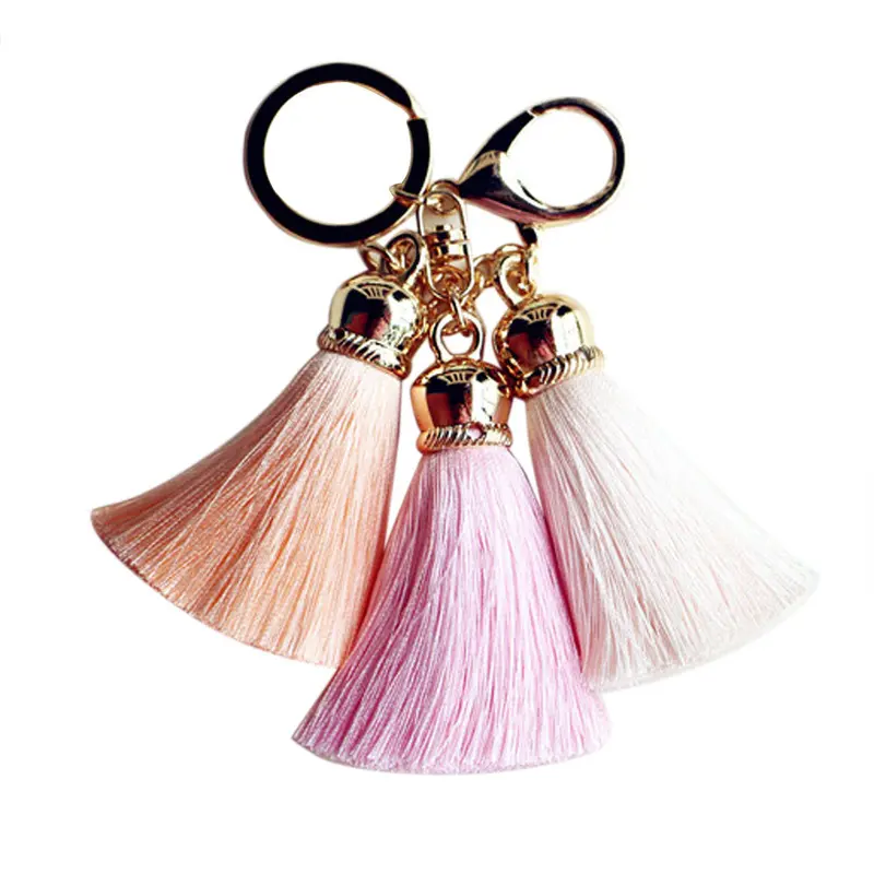 Fluffy Keychain Ice Silk Tassel Pompom Car Keychain Handbag Bags Key Ring Interesting Things Cool Gifts For Women Feida 8
