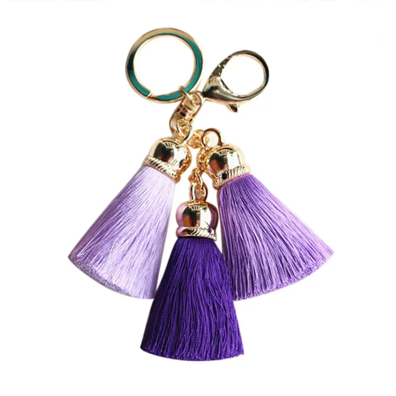 Fluffy Keychain Ice Silk Tassel Pompom Car Keychain Handbag Bags Key Ring Interesting Things Cool Gifts For Women Feida 9