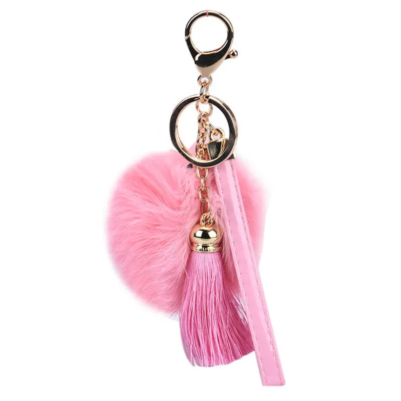 Fluffy Keychain Interesting Things Alloy Key Ring Hanging Plush Ball Ornaments Feida 2