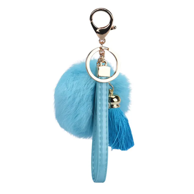Fluffy Keychain Interesting Things Alloy Key Ring Hanging Plush Ball Ornaments Feida 4