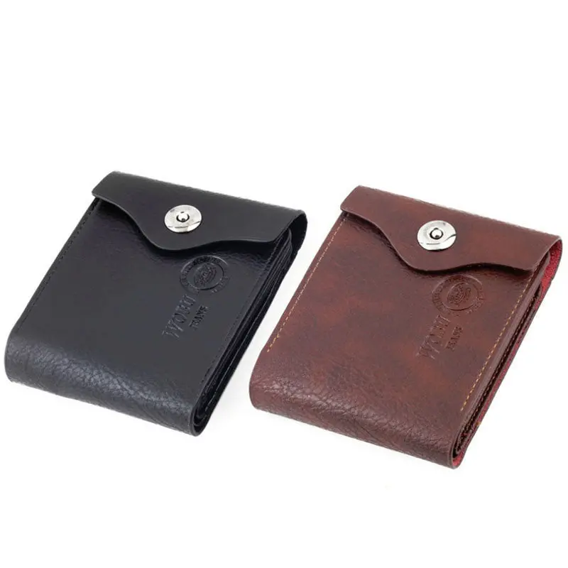 Fold Wallet Gift Wallet Men Genuine Leather Brown Credit/Id Card Purse Gift 2