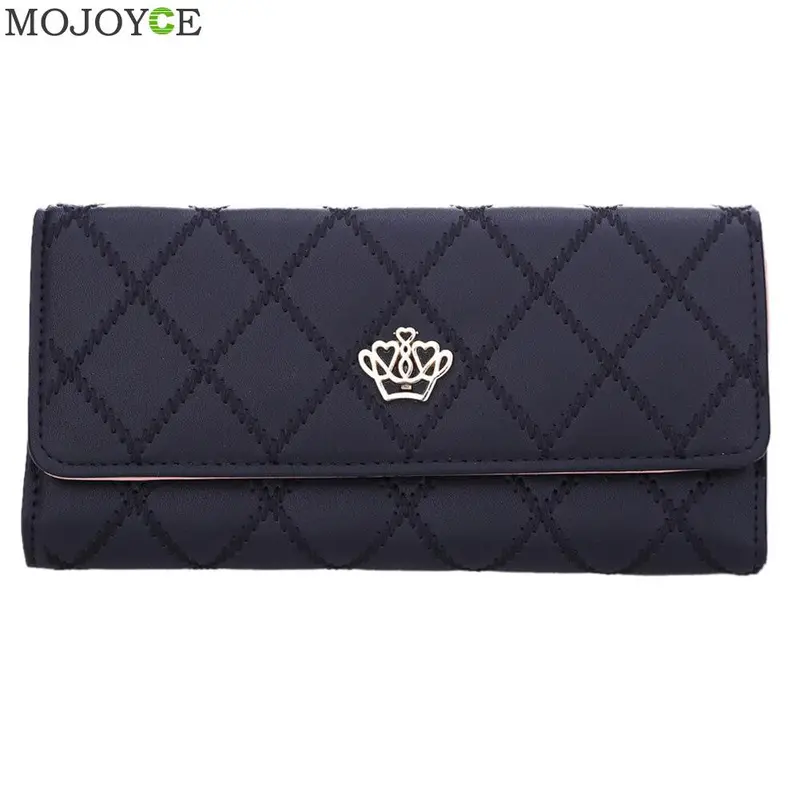 Foldable Lady Women Leather Wallet Long Card Holder Case Purse Handbag Slim Lady Casual Day Clutch Coin Pocket Female Purse 1