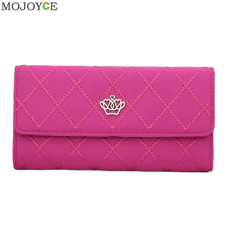 Foldable Lady Women Leather Wallet Long Card Holder Case Purse Handbag Slim Lady Casual Day Clutch Coin Pocket Female Purse 4