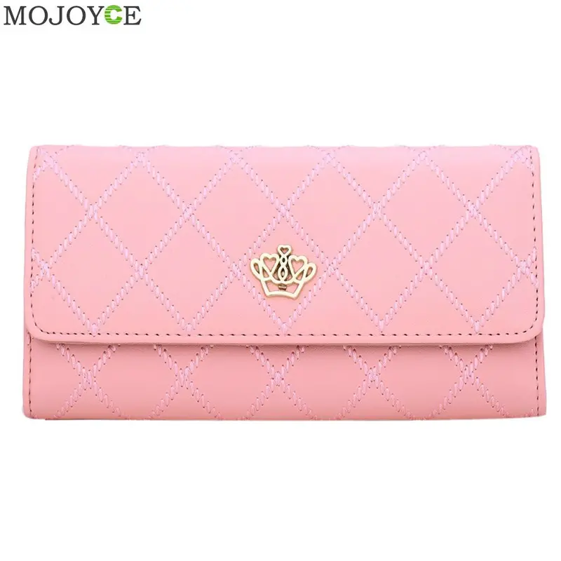 Foldable Lady Women Leather Wallet Long Card Holder Case Purse Handbag Slim Lady Casual Day Clutch Coin Pocket Female Purse 5