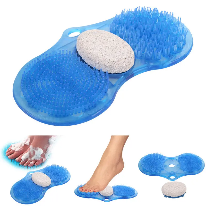 Foot Cleaner Feet Massage Cushion Spa Shower Bath Brush Massager Scrubber Washer 1