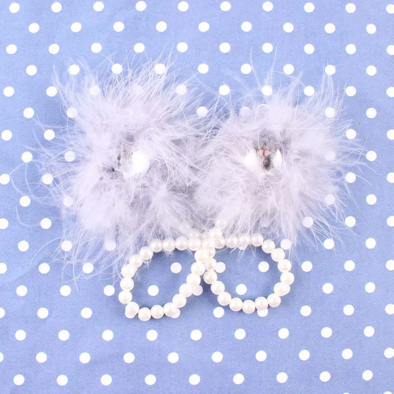 Foot Flower Barefoot Sals Feather Flower Sals Pearl Headb Hair Accessories For Baby Infants 4