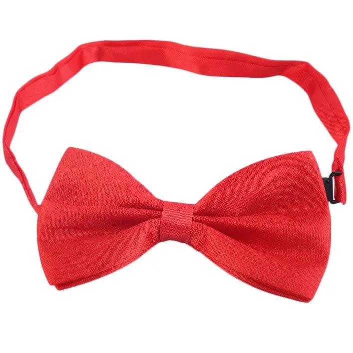 Formal Commercial Bowties Solid Color Tuxedo Classic Bowtie Wedding Party Satin Bow Tie Necktie 1