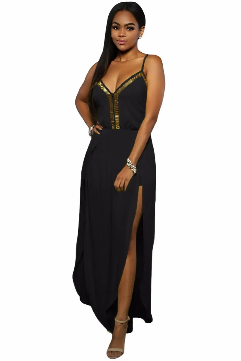 Formal Wide Leg Slit Jumpsuit Sexy Club Party Jumpsuit Sleeveless White Rompers Jumpsuit Long Pants 10