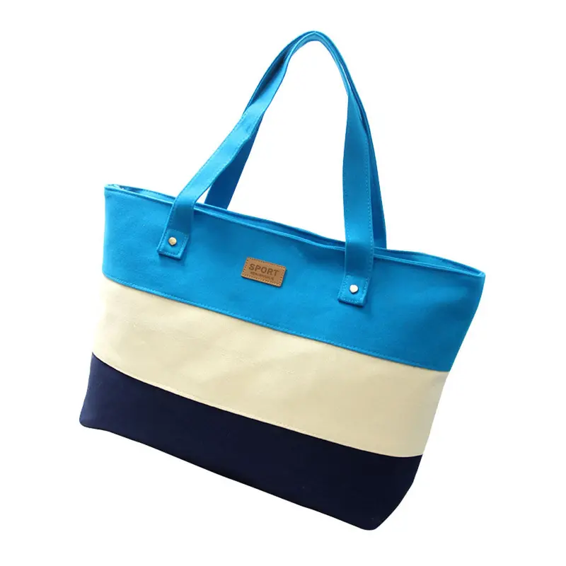 Forward 5 Color Women Casual Medium Size Canvas Striped Hbags Zipper Shoulder Messenger Bags 1