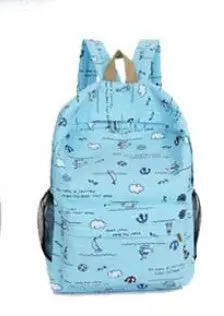 Forward 6 Colors Cartoon Printing Zipper Women Canvas Backpack Daily Backpack 40Cm*27Cm*14Cm 1