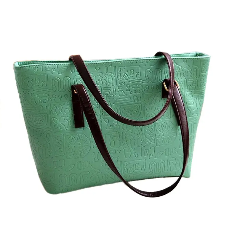 Forward 6 Colors Simple Larger Capacity Pu Leather Women Zipper Bag Messenger Freshipping 3