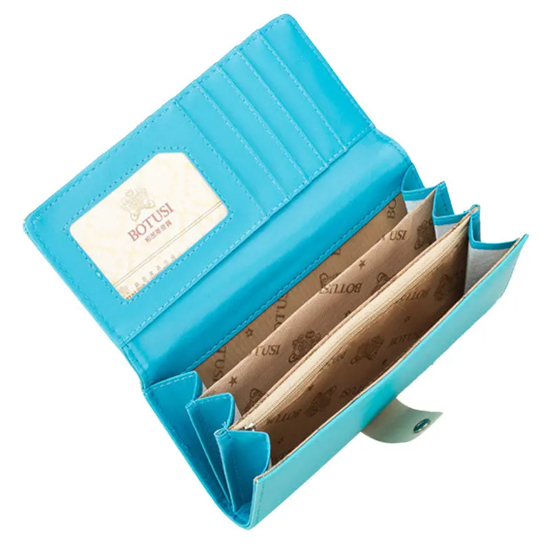 Forward 6 Colors Style Moustache Pu Leather Purse Clutch Button Wallet Bag Hbag Card Holder 6