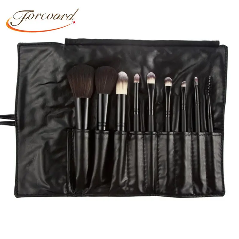 Forward 9 Pcs Professional Make Up Brushes Foundation Cosmetic Brushes Powder Lipsticks Shadows Make Up Tool Kit 2