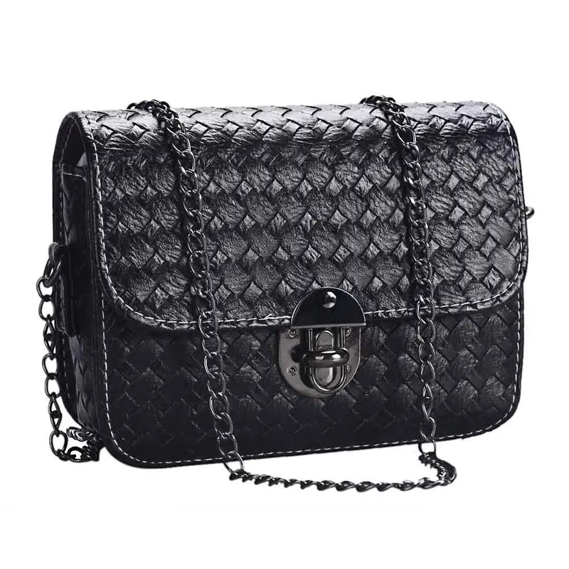 Forward Girl Small Leather Woven Pattern Shoulder Hbag Messenger Mini Bag 1