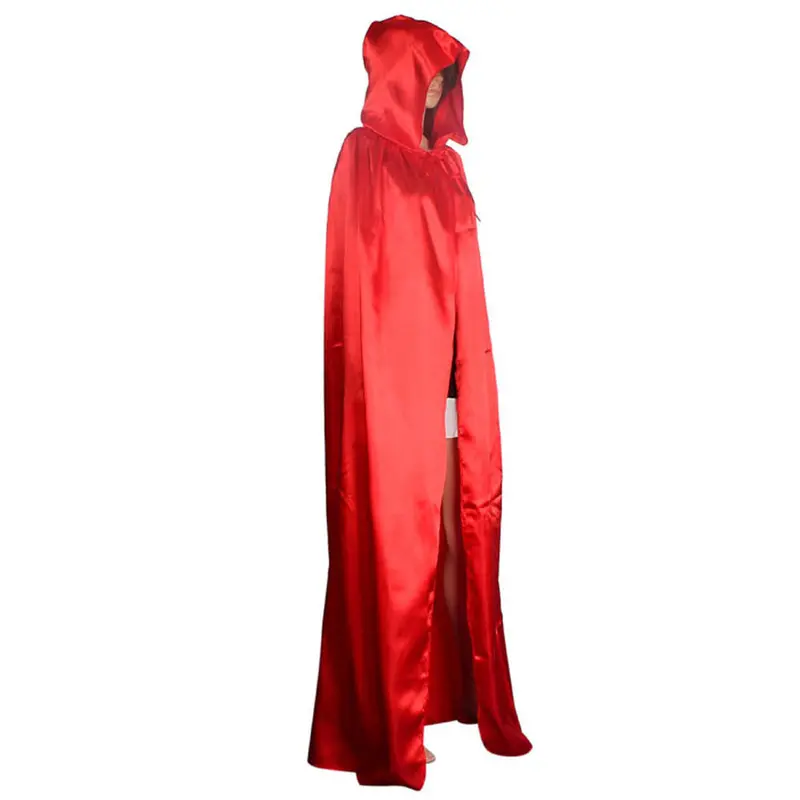Forward Hooded Cloak Coat Wicca Robe Medieval Shawl Halloween Party 4