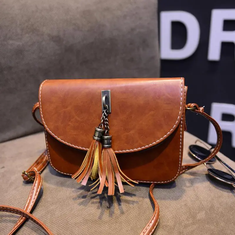 Forward Leather Tassels Crossbody Women Hbag Satchel Messenger Bag 1
