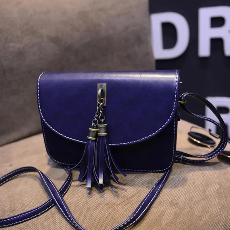 Forward Leather Tassels Crossbody Women Hbag Satchel Messenger Bag 2