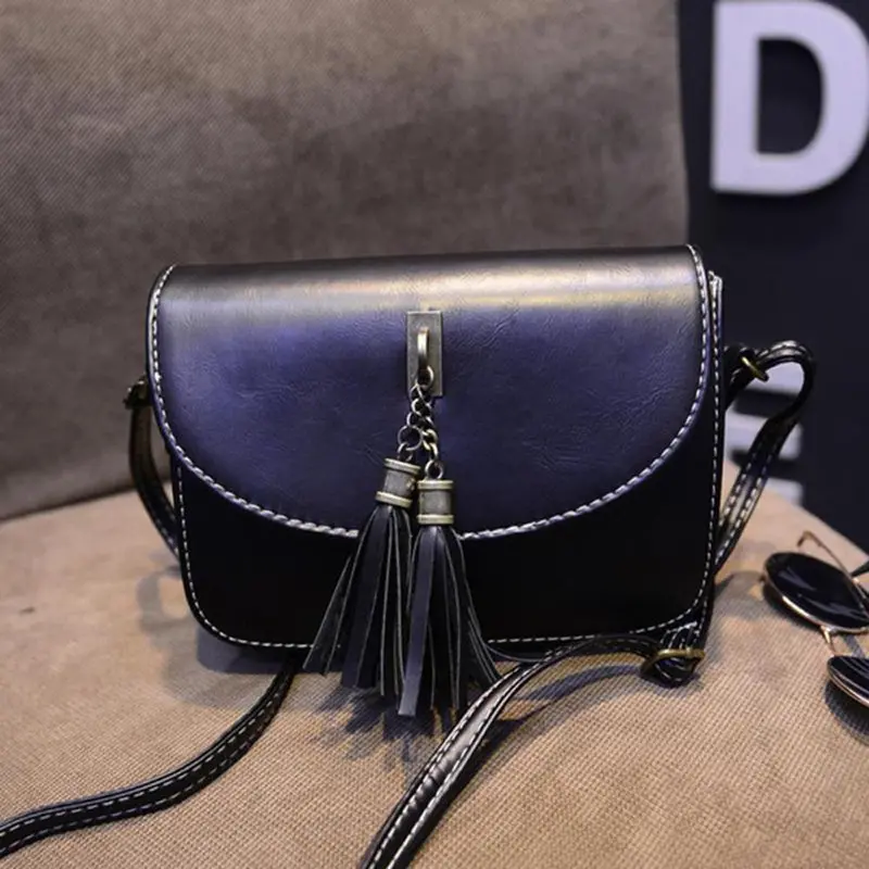 Forward Leather Tassels Crossbody Women Hbag Satchel Messenger Bag 4