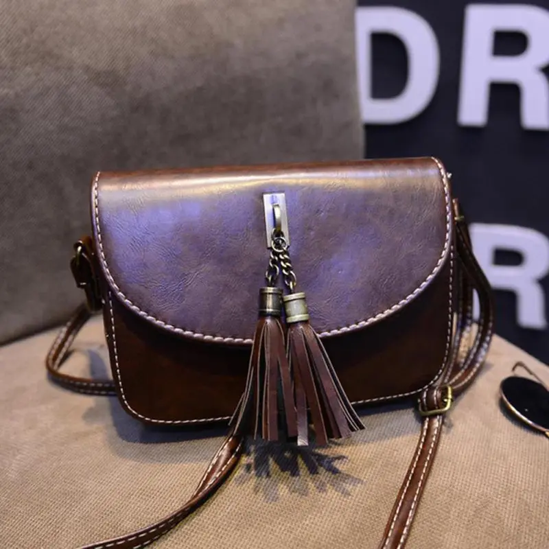 Forward Leather Tassels Crossbody Women Hbag Satchel Messenger Bag 5