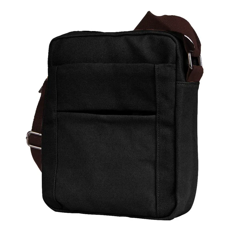 Forward Mens Casual Cavans Solid Color Zipper Shoulder Bag For 1