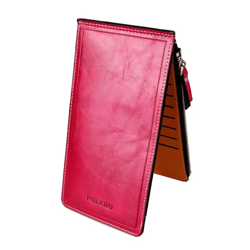 Forward Novelty Women Men Wallet Pu Leather Purse Ultra-Thin Multifunctional Zipper Wallet Card Holder 3