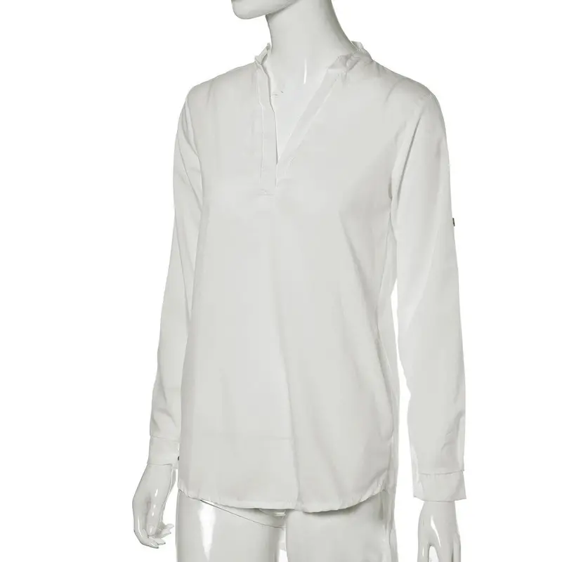 Forward Sexy Women Long Sleeve Tunic V Neck Loose Tops Casual Shirt Blouse Blusas Plus Size 5