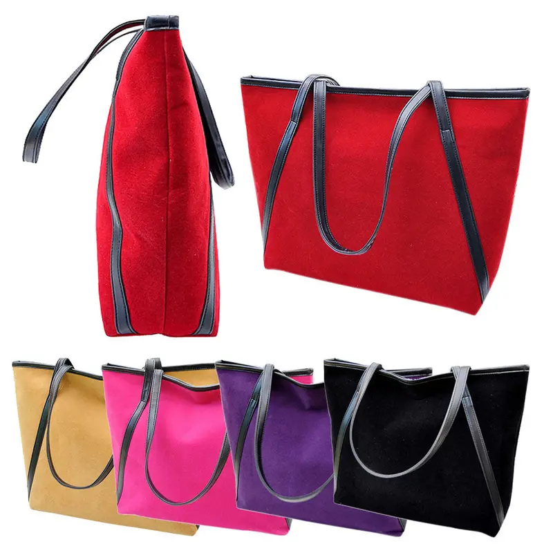 Forward Simple Larger Capacity Leather Suede Women Bag Messenger Feminina Women Leather Hbags 2