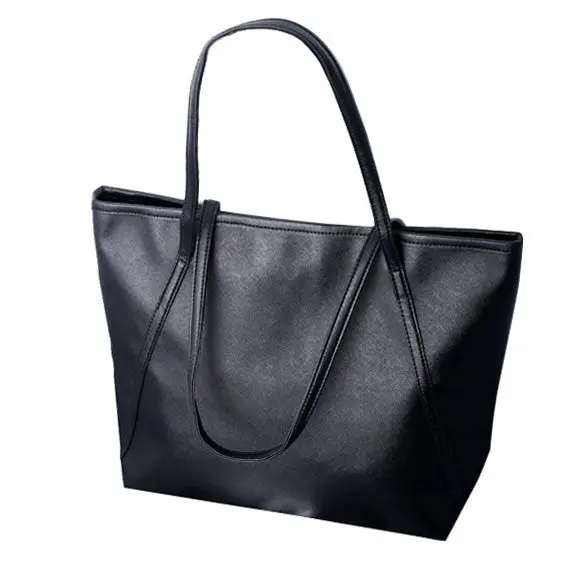 Forward Simple Larger Engl Style Capacity Pu Leather Women Bag Messenger Solid Color Hbag Zipper Shoulder Bag 1
