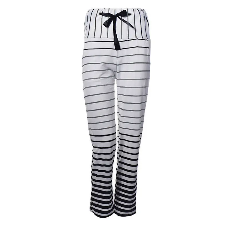 Forward Stripe Loose High Waist Wide Leg Long Pants For Women's Clothing 1