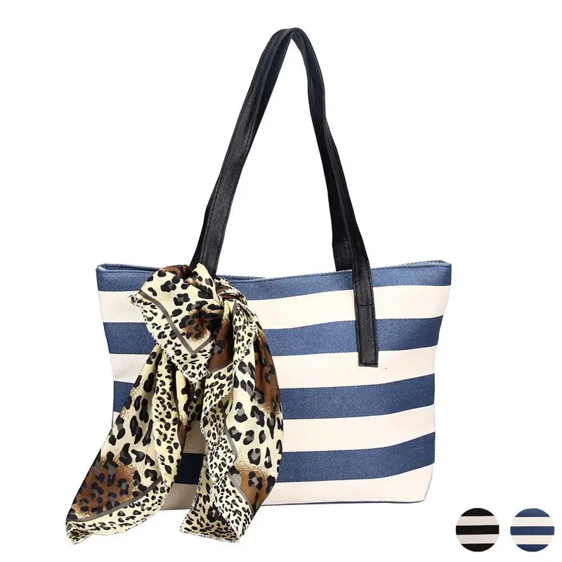 Forward Striped Canvas Ladies Hbags Shoulder Bags Clutches Women Bag 1