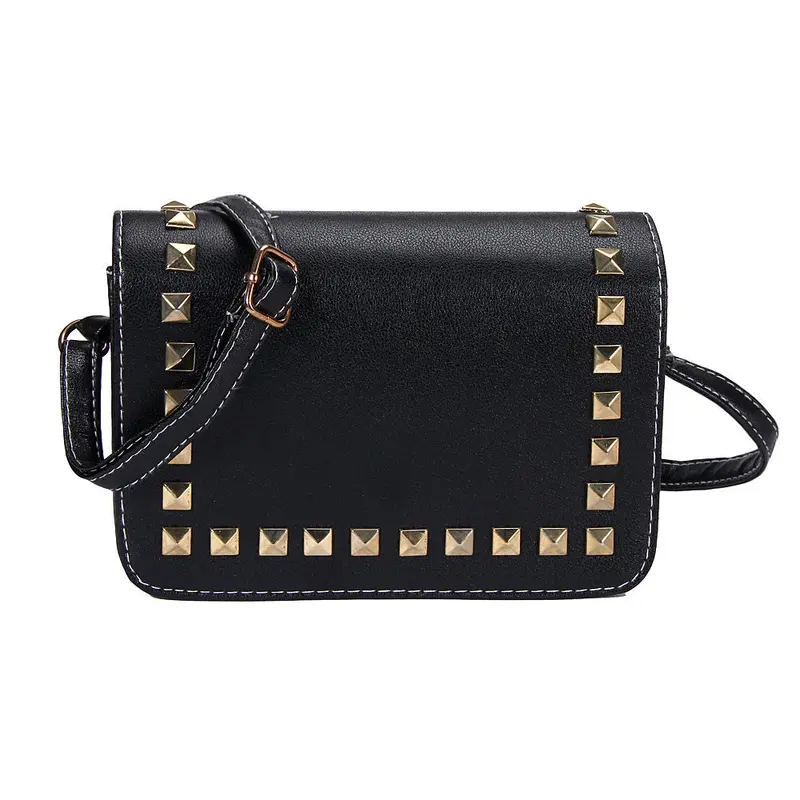 Forward Vintage Women Lmitation Leather Shoulder Rivet Hasp Bag Satchel Hbag For Ladies Women Message Bag 1